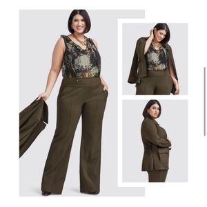 Cabi Dark Olive Women's Pant size 18